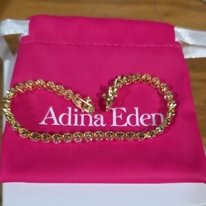 Adina Eden Gold Bracelet with Sparkling Accents